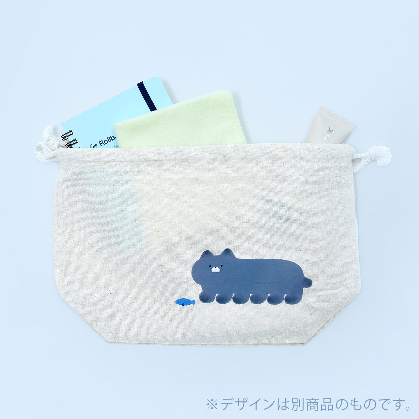 どっちりうさぎ巾着ポーチM
