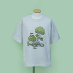 花ペンギン-のんびりTシャツ-