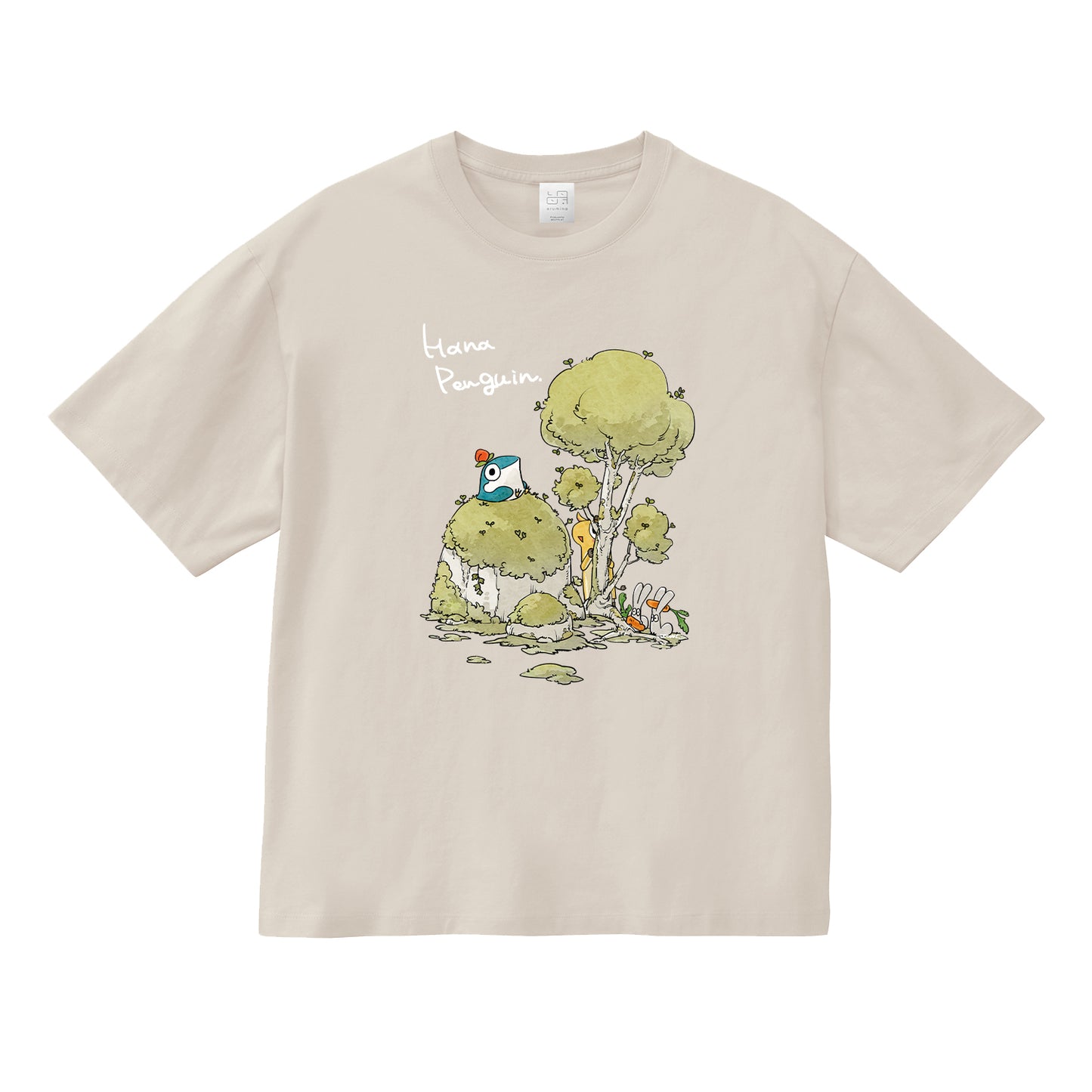 花ペンギン-のんびりTシャツ-