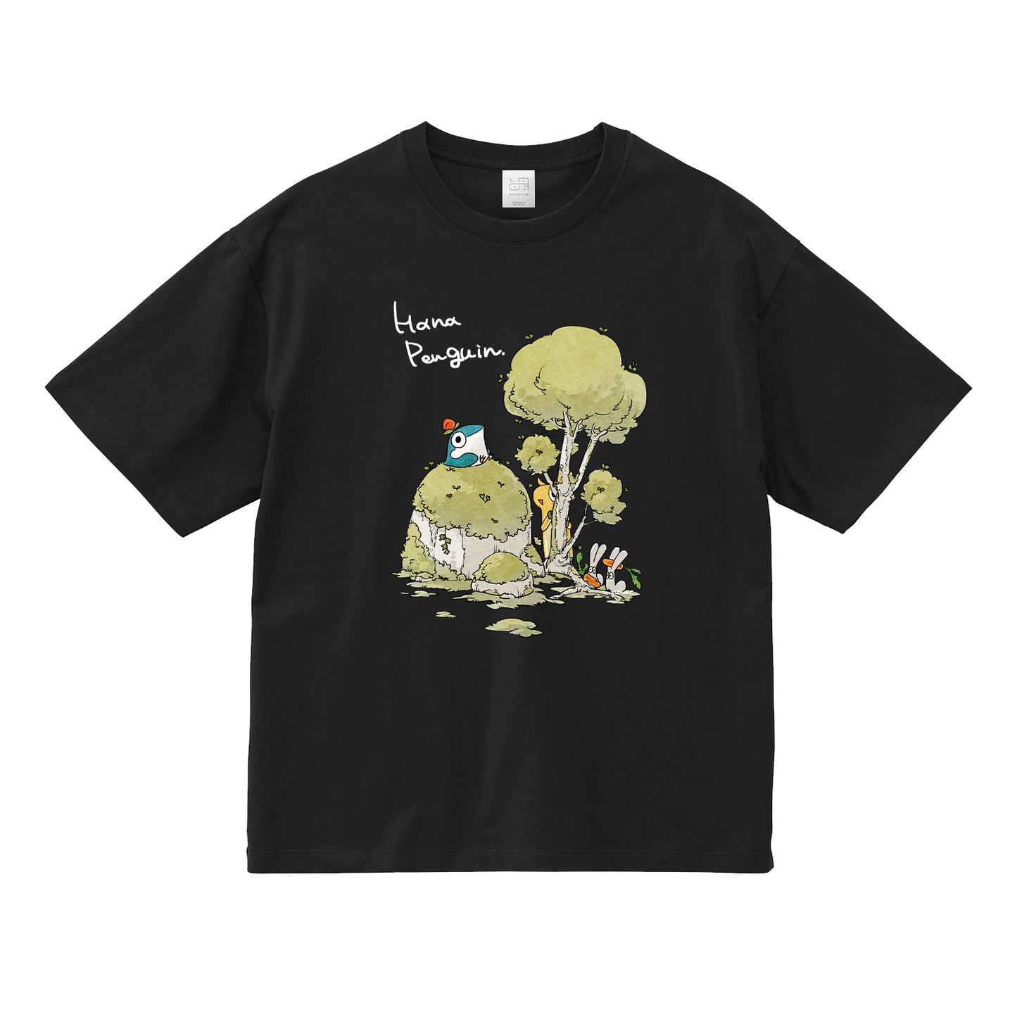 花ペンギン-のんびりTシャツ-