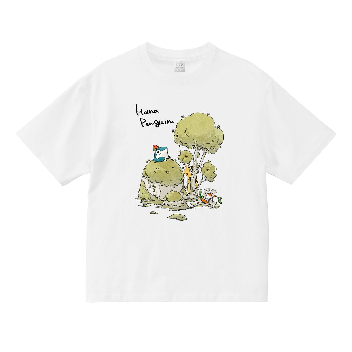 花ペンギン-のんびりTシャツ-