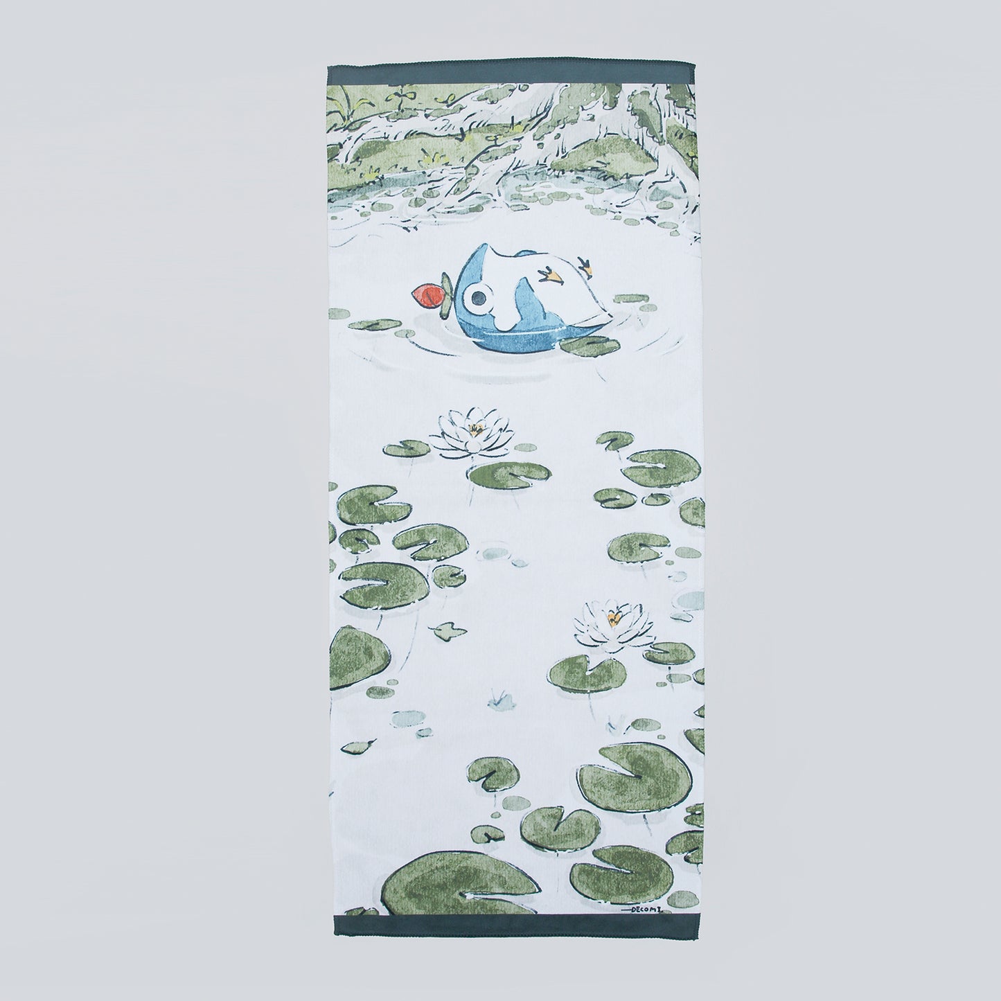 花ペンギン-まったり水浴びフェイスタオル-