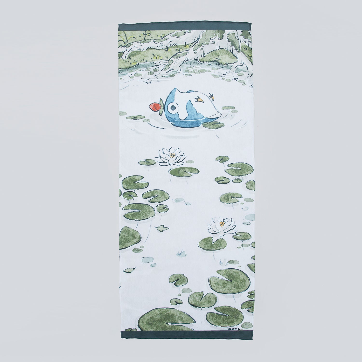 花ペンギン-まったり水浴びフェイスタオル-