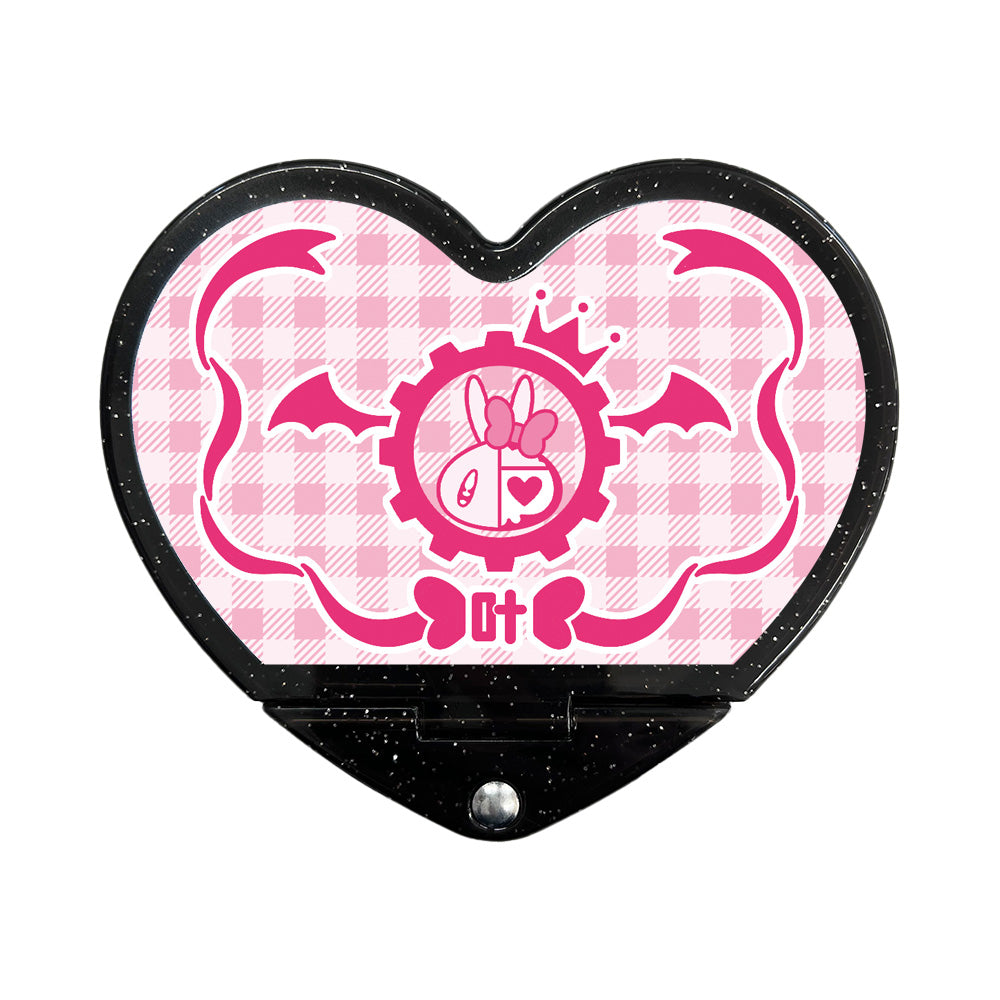 ラメ入りスライドハートミラー