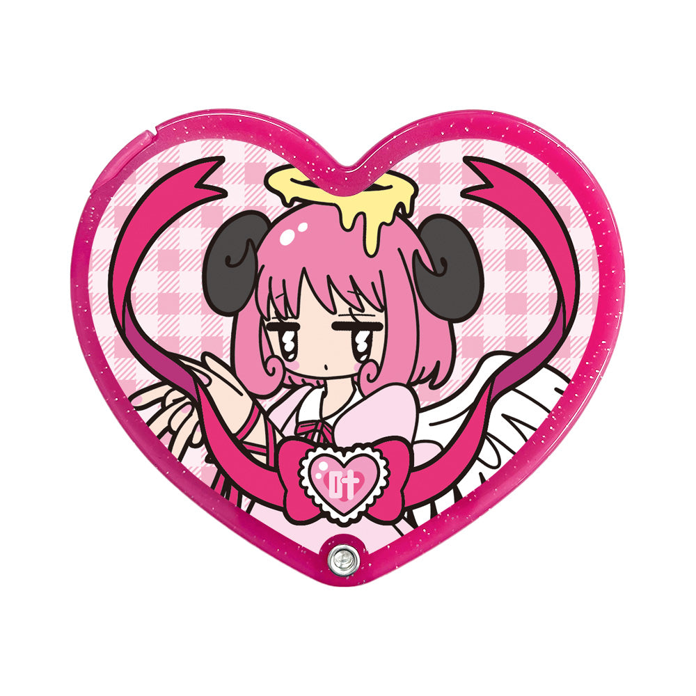 ラメ入りスライドハートミラー