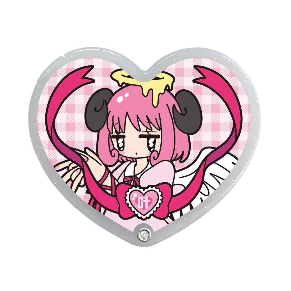 ラメ入りスライドハートミラー