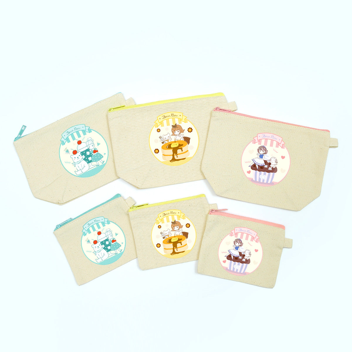 【Desse Retro】リボンねこのフラットポーチ