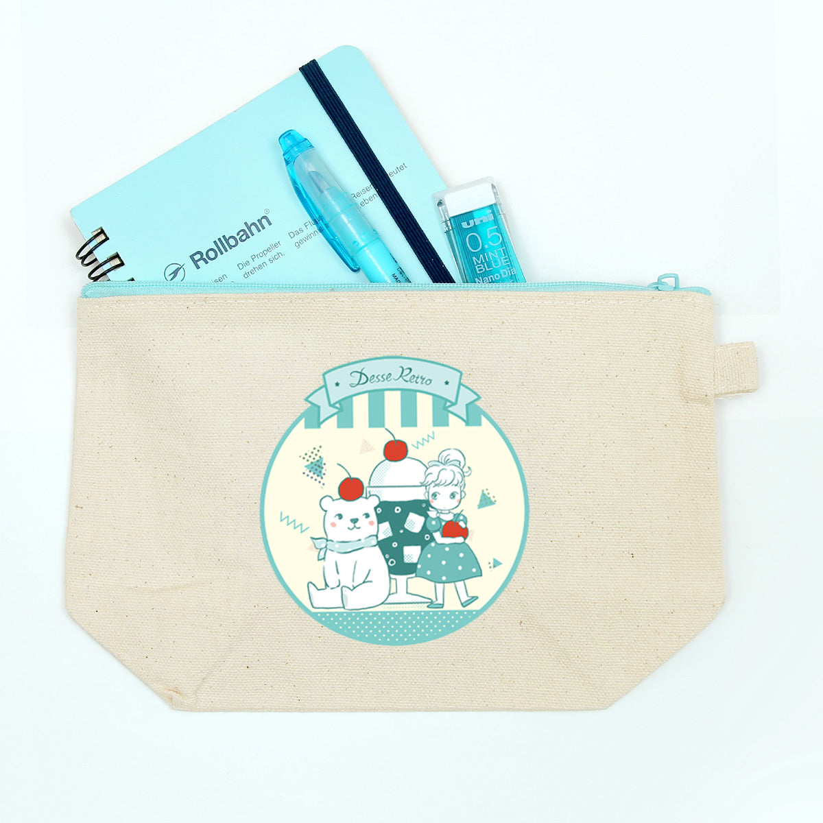 【Desse Retro】シロクマの舟形ポーチ