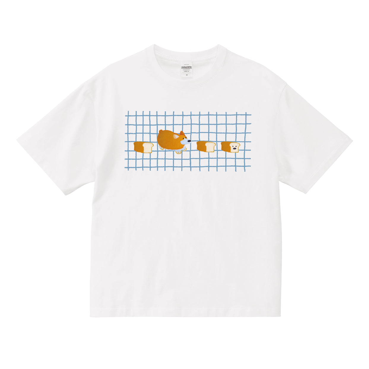まんまるコーギーと食パンTシャツ