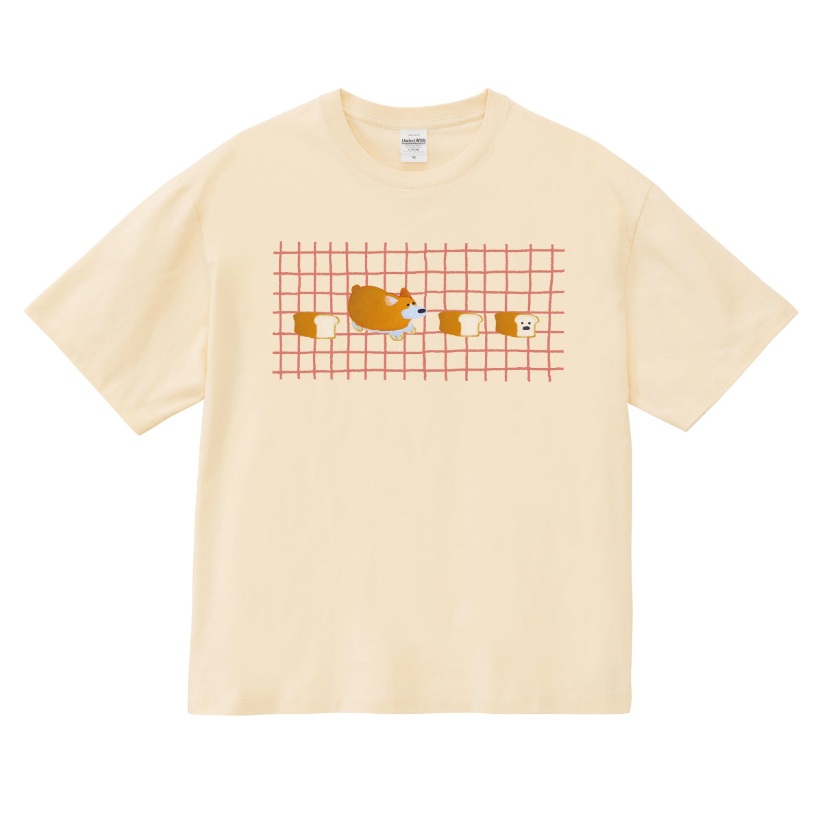 まんまるコーギーと食パンTシャツ