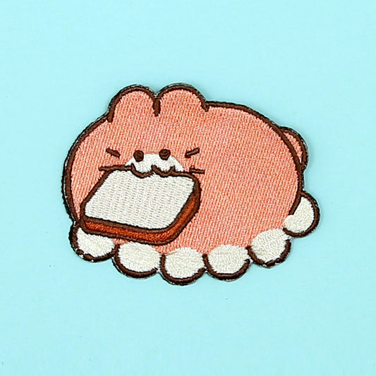 みかんねこワッペンブローチ「ぱん」