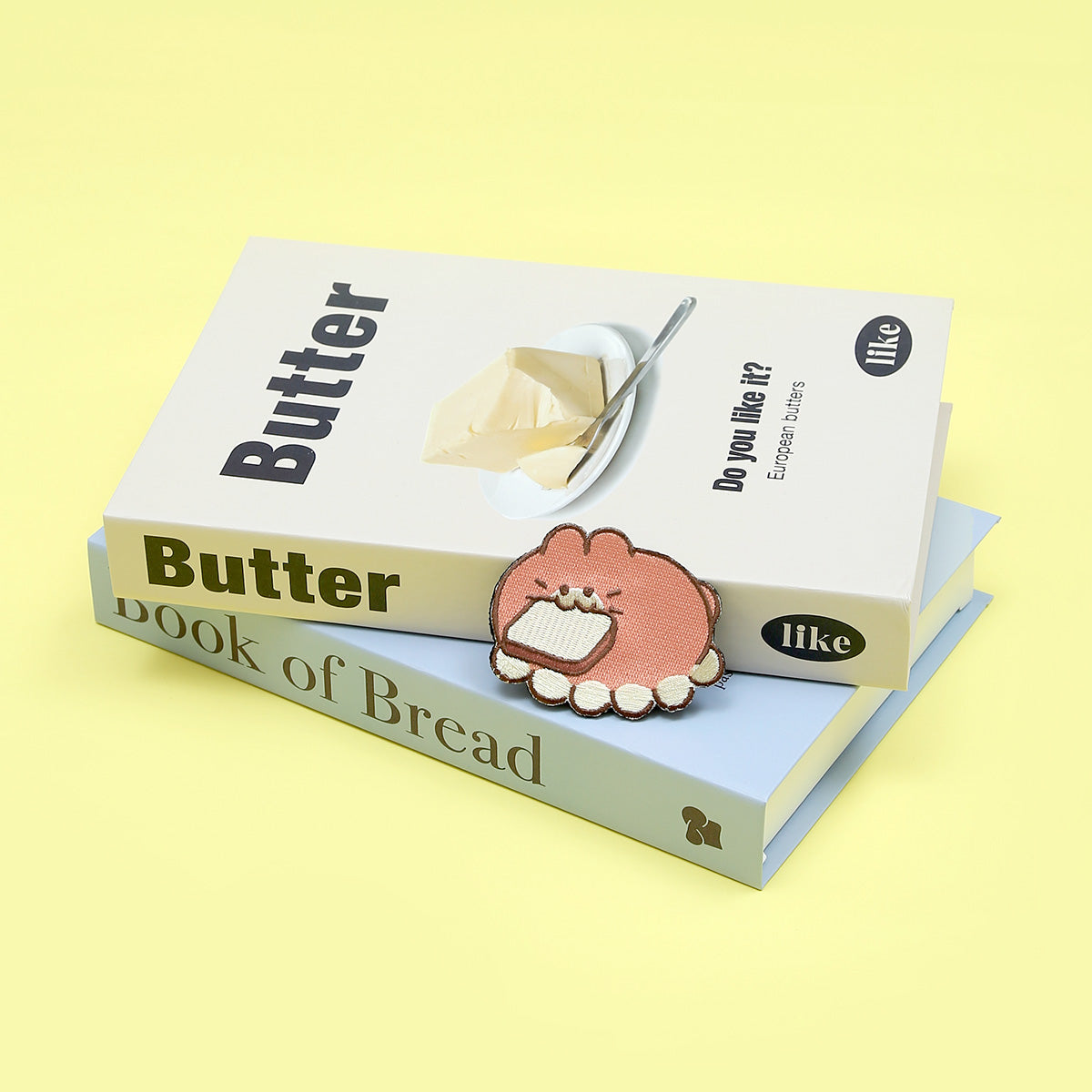 みかんねこワッペンブローチ「ぱん」