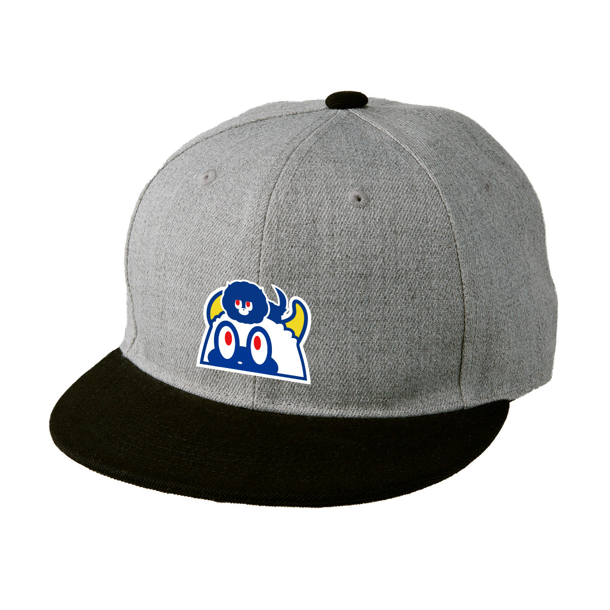 くまおにフラットバイザースナップバッグキャップ