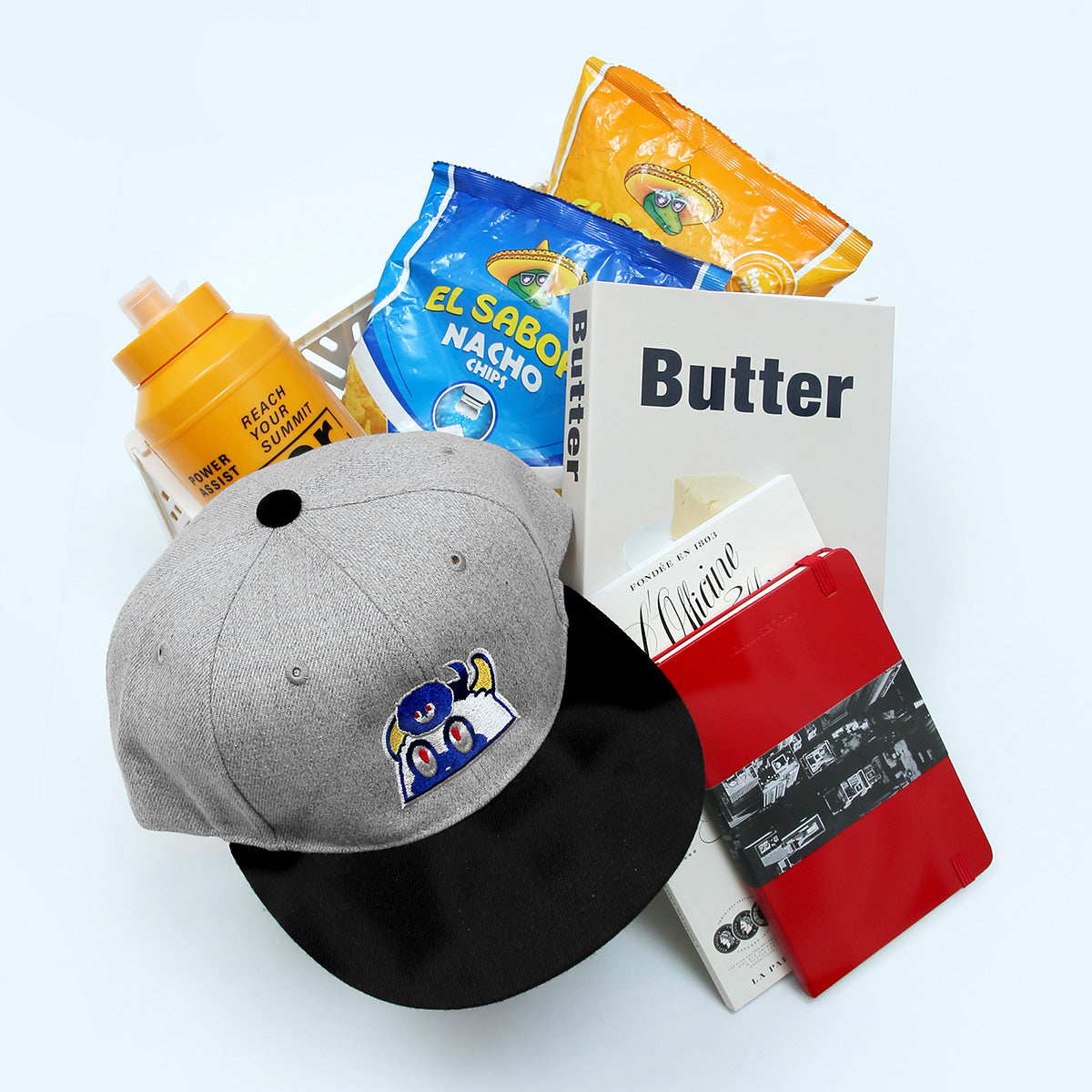 くまおにフラットバイザースナップバッグキャップ