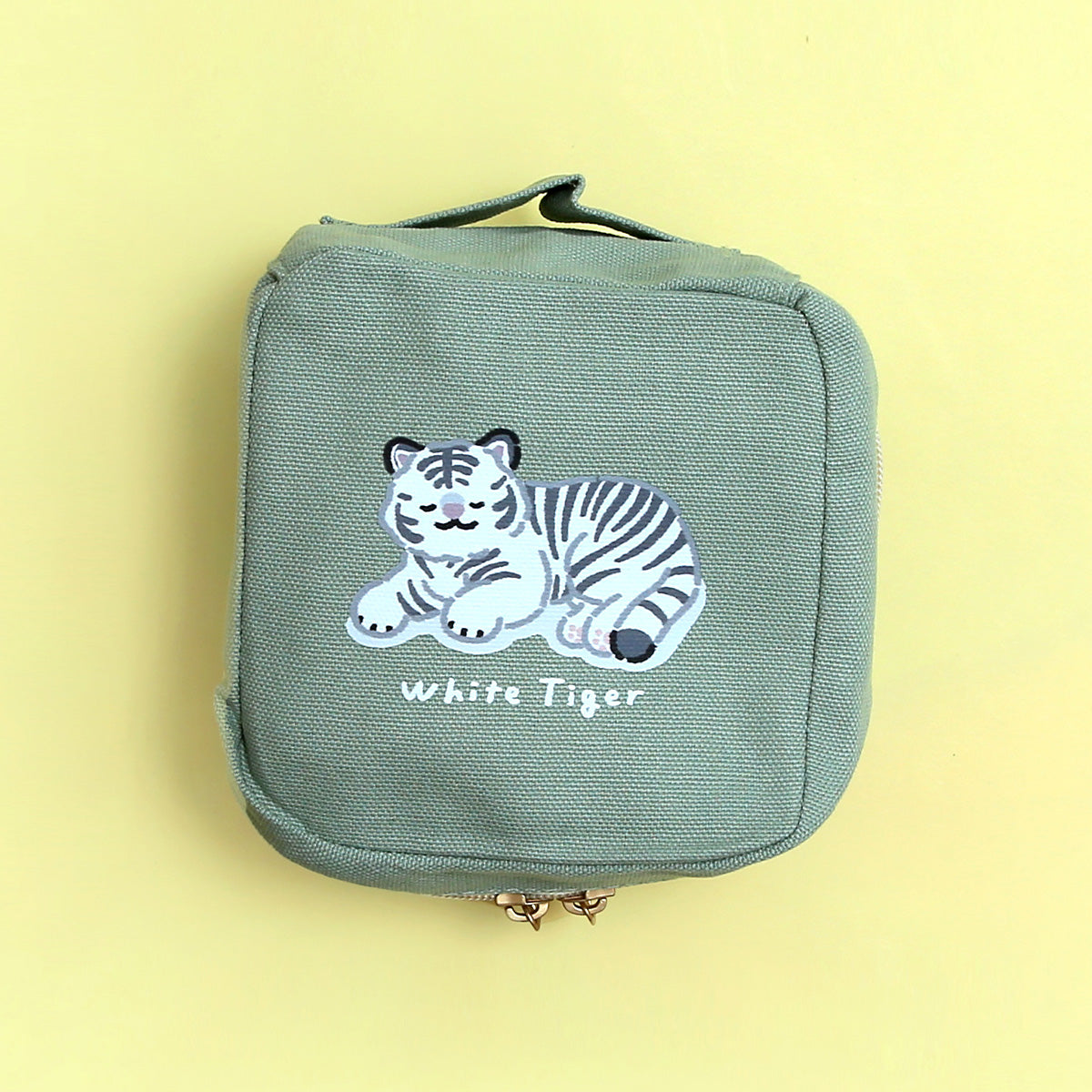 スクエアポーチS（ホワイトタイガー）