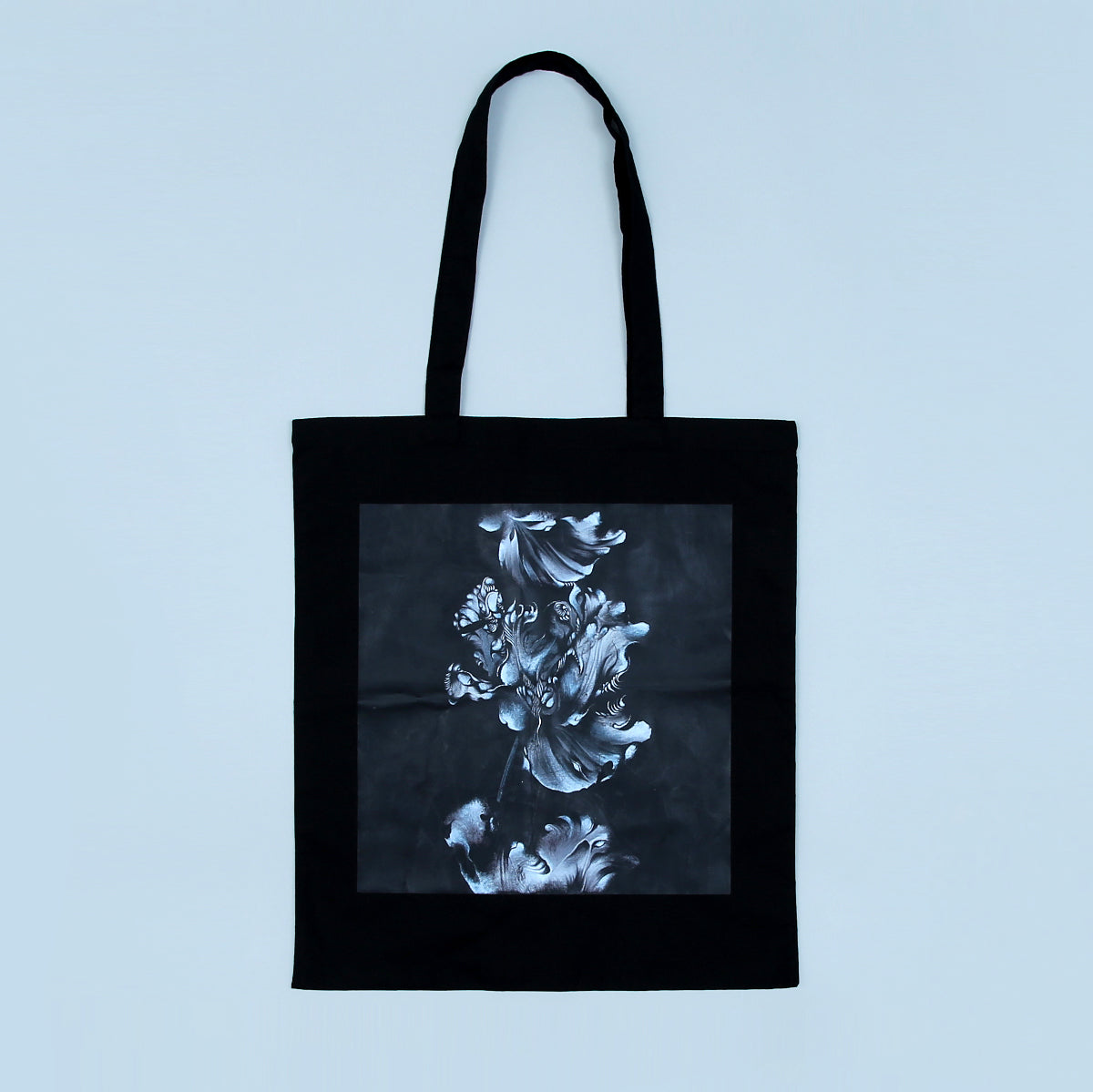 BLACK FLOWERトートバッグ