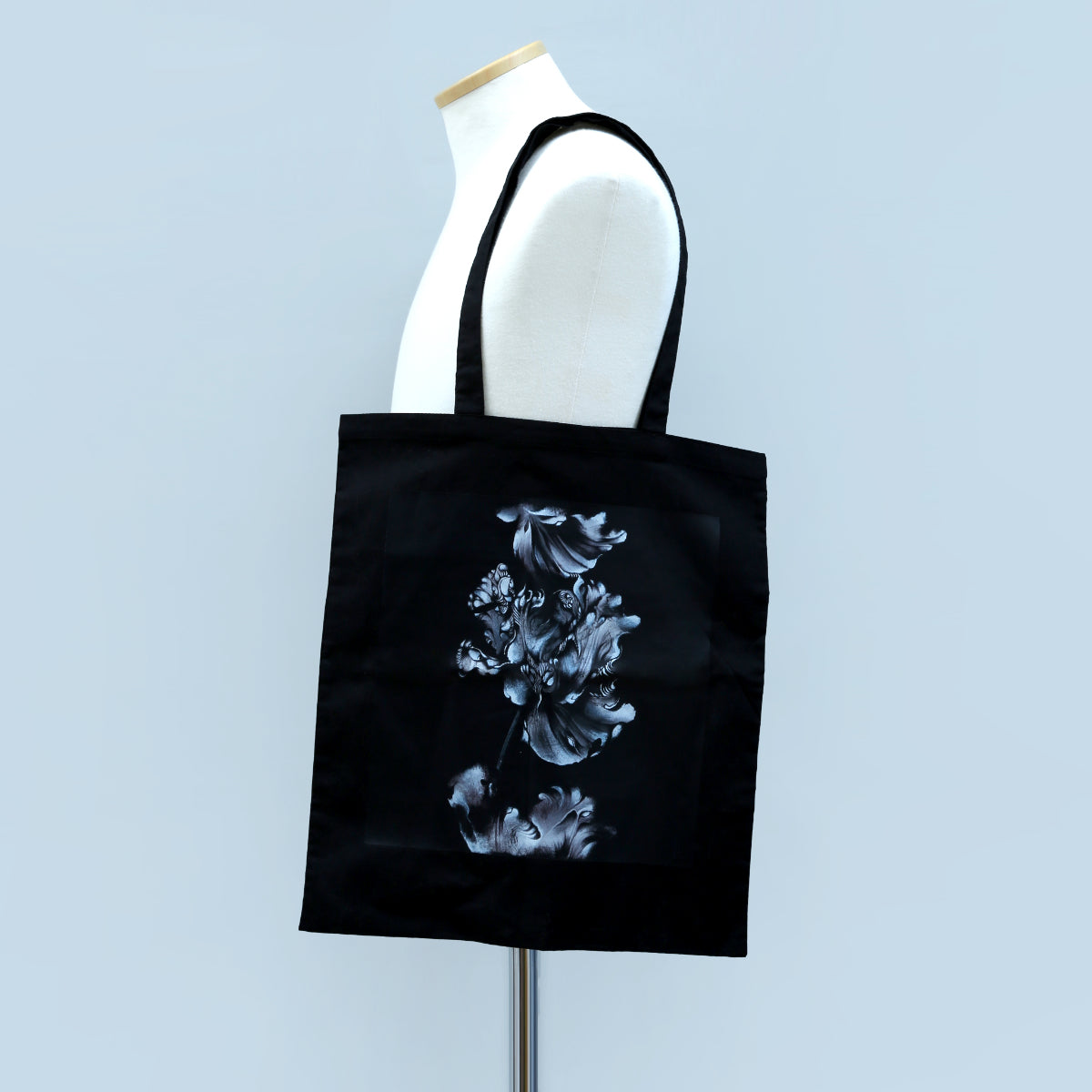 BLACK FLOWERトートバッグ